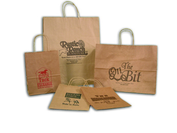 NATURAL BROWN KRAFT SHOPPING BAGS