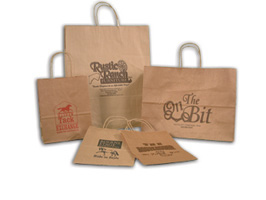 NATURAL BROWN KRAFT SHOPPING BAGS